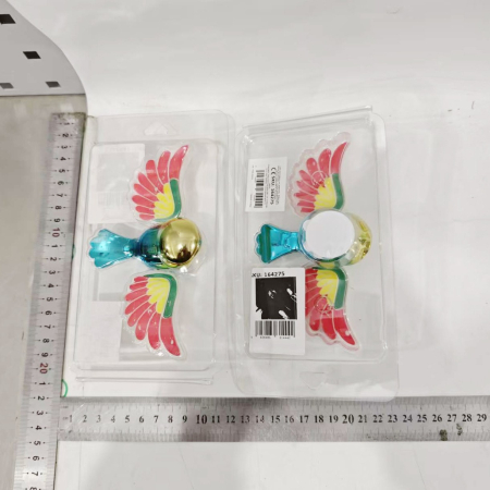 Ornament Decorativ Auto, Flippy, Model Pasare Zburatoare pentru Moto/Auto, din plastic Rezistent, 14.5 x 8 x 5 cm, Verde/Multicolor [5]