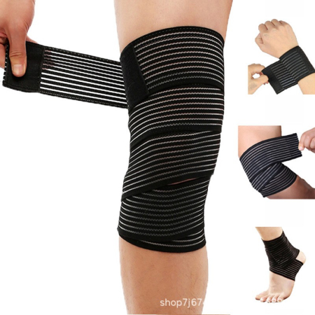 Sub 99 Lei - Orteza Elastica, Flippy, Pentru Picior/Mana, cu Prindere Velcro, 7.5 x 180 cm, din Nailon, Negru