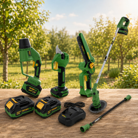 Bricolaj - Pachet Set Foarfeca Electrica si Fierastrau cu Lant 7 in 1 PARTNERPRO PP-FFTP + Suflanta PP-SB4.5A