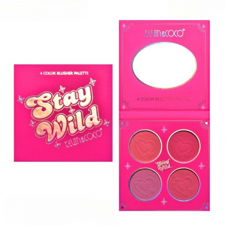 Paleta de Blush, KEVIN&amp;amp;COCO, 4 Culori Stay Wild, 12.2 x 12.2 x 0.9 cm [3]