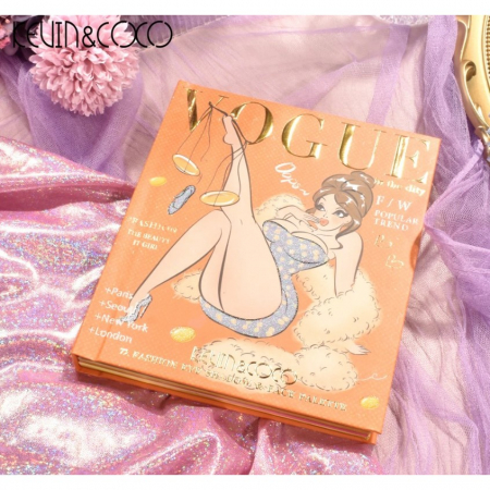 Paleta de Farduri Kevin&amp;Coco, 72 culori, Stil Carte, 3 Straturi, Pudra Compacta, Clasic, Fara Sulfati, 14 x 14 cm, 80 g, multicolor [3]