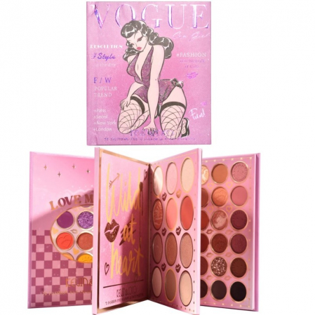 Palete Farduri si Truse Make-Up - Paleta de Farduri Kevin&amp;Coco, 72 culori, Stil Carte, 3 Straturi, Pudra Compacta, Clasic, Fara Sulfati, 14 x 14 cm, 80 g, multicolor