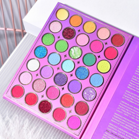 Paleta de Machiaj, KEVIN &amp;amp; COCO, Girl Power, Fard de Pleoape, Iluminator, Blush Cremos, 117 culori, 19 x 14.8 x 3.4 cm [6]