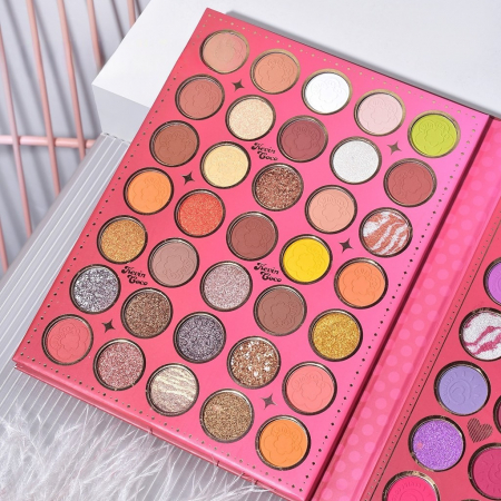 Paleta de Machiaj, KEVIN &amp;amp; COCO, Good Luck, Fard de Pleoape, Iluminator, Blush Cremos, 117 culori, 19 x 14.8 x 3.4 cm [5]