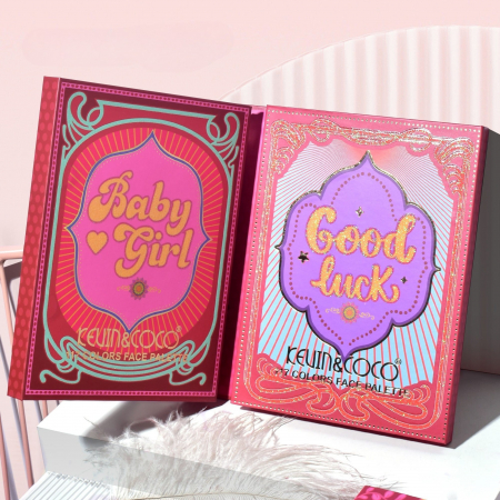 Paleta de Machiaj, KEVIN &amp;amp; COCO, Good Luck, Fard de Pleoape, Iluminator, Blush Cremos, 117 culori, 19 x 14.8 x 3.4 cm [3]