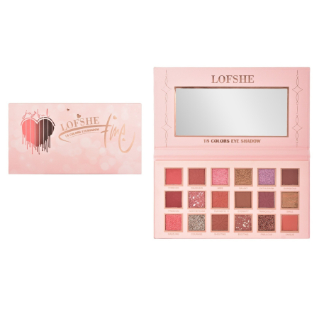 Ingrijire personala si Cosmetice - Paleta de Machiaj, Lofshe, 18 Farduri de Pleoape, Mate si Sidefate, Multicolor