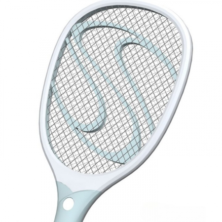 Paleta Electrica pentru Tantari, Muste sau Insecte LED, Flippy, Reincarcabila, Incarcare USB, Plastic, Casa si Gradina, Anti-insecte, Alb-Albastru [3]