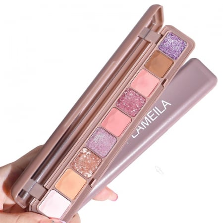 Palete Farduri si Truse Make-Up - Paleta Farduri Flippy, 9 Culori, Farduri Mate si Sidefate, Rezistenta la Apa, Oglinda, 10 g, 9 x 3 x 2 cm, Valabilitate 3 Ani, Multicolor