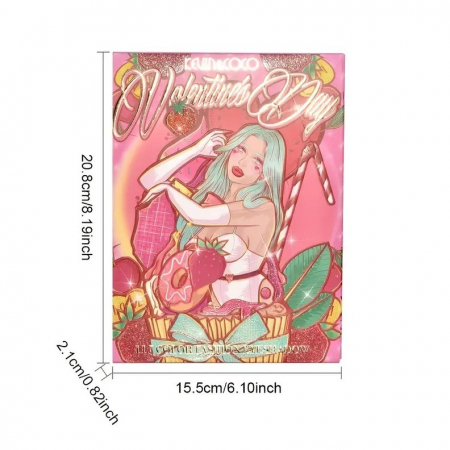 Paleta farduri Kevin&amp;Coco, 117 culori, 4 straturi, rotativa, iluminator si blush inclus, dreptunghiulara, 112g, 20.8 x 15.5 x 2.1 cm, multicolor [6]