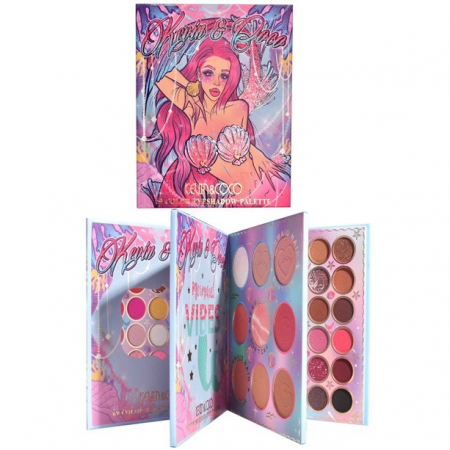 Palete Farduri si Truse Make-Up - Paleta farduri Kevin&amp;Coco, 69 nuante, blush, iluminator, conturing, deschidere tip carte, 18.6 x 16.5 cm, 97 g, multicolor