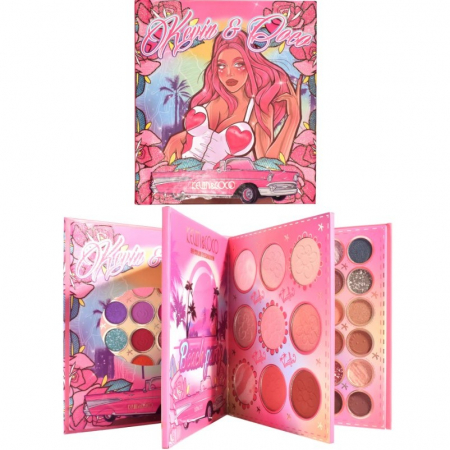 Palete Farduri si Truse Make-Up - Paleta farduri Kevin&amp;Coco, 69 nuante, blush, iluminator, conturing, deschidere tip carte, 18.6 x 16.5 cm, 97 g, multicolor, model 2