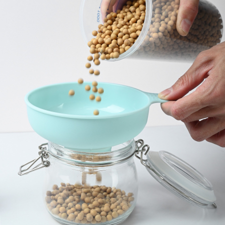 Palnie din plastic 3 in 1 Flippy, doua dimensiuni de scurgere, cu filet si filtru, diametru scurgere 5.4 cm, 11.5 x 16.7 cm, albastru [6]