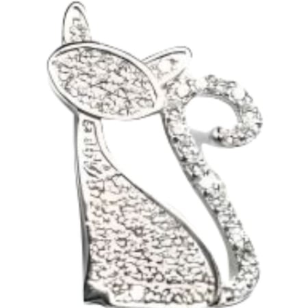 Bijuterii argint - Pandantiv Argint 925 Pisica Zirconii, 1.62 g