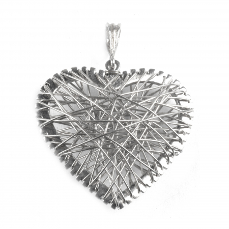 Bijuterii argint - Pandantiv Crazy Heart, Argint 925
