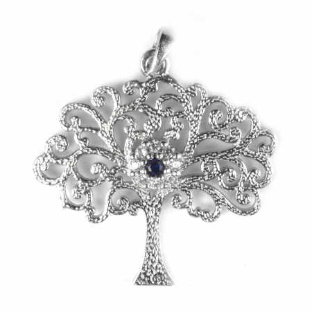 Pandantiv din Argint 925 Copac cu pietre rodiat [3]