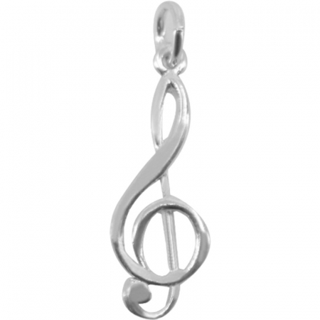 Cadouri și petreceri - * LICHIDARE STOC * Pandantiv din Argint 925 Jolie Silver, Model Cheia Sol, 30 x 10 mm, 1.5 g -