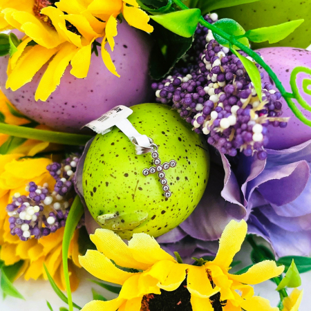 Pandantiv din Argint 925 Jolie Silver, Model Cruce cu Zirconii, 20 x 0.9 mm, 0.5 g [5]