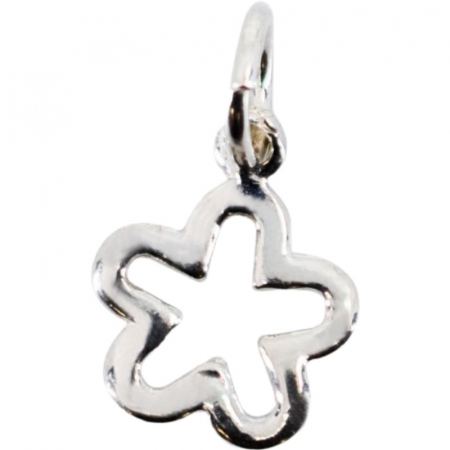 Bijuterii argint - Pandantiv din Argint 925 Jolie Silver, Model Floare contur, 15 x 10 mm, 0.5 g