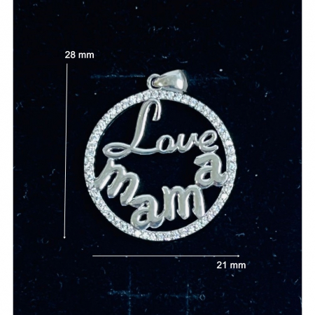 Pandantiv din Argint 925 Jolie Silver, Model Love Mama, 28 x 21 mm, 2.4 g [2]