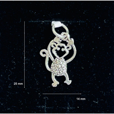Pandantiv din Argint 925 Jolie Silver, Model Maimuta, 25 x 14 mm, 1.4 g [1]