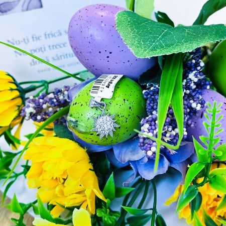 Pandantiv din Argint 925 Jolie Silver, Model Soare cu Zirconii, 20 x 14 mm, 1.8 g [3]