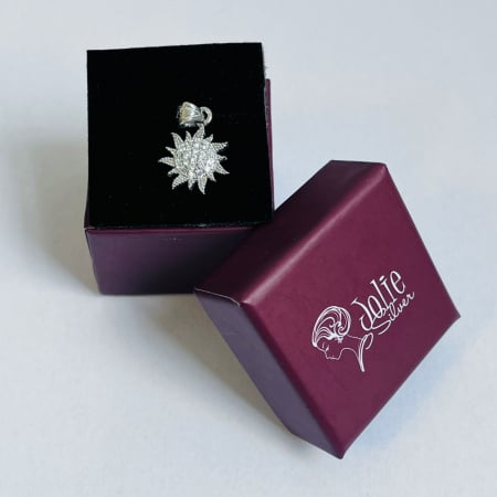 Pandantiv din Argint 925 Jolie Silver, Model Soare cu Zirconii, 20 x 14 mm, 1.8 g [5]