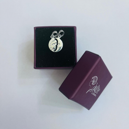 Pandantiv din Argint 925 Jolie Silver, Model Soare si Luna, 18 x 12 mm, 1.2 g [6]