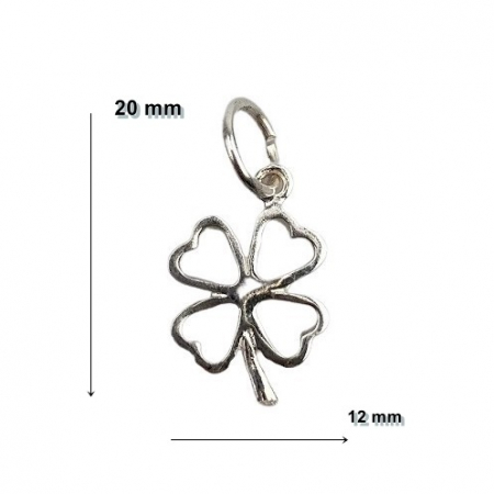 Pandantiv din Argint 925 Jolie Silver, Model Trifoi Contur, 20 x 12 mm, 0.7 g [3]