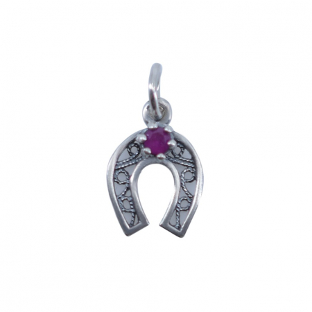 Pandantiv din Argint 925 Potcoava Filigran cu Piatra [2]