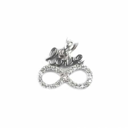 Bijuterii argint - Pandantiv Infinit Love, Argint 925, 1.5 x 1.5 cm