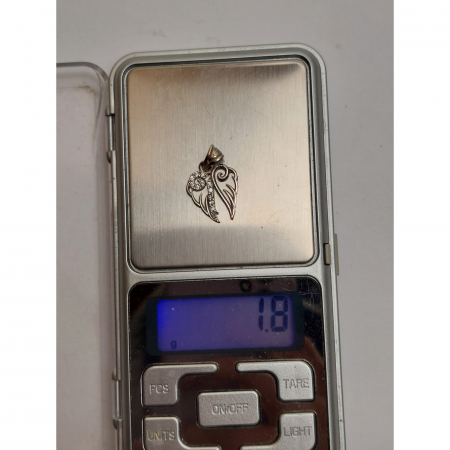 Pandantiv, Jolie Silver, Argint 925, Model 2 Aripi cu Zirconii, 19 x 16 mm, 1.8 g [1]