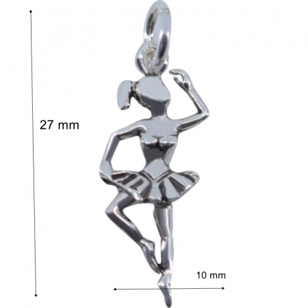 Pandantiv, Jolie Silver, Argint 925, Model Balerina, 27 x 10 mm, 1 g [5]