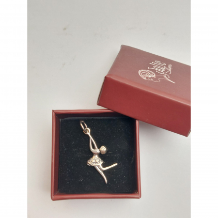 Pandantiv, Jolie Silver, Argint 925, Model Balerina Patinata, 1.1 g, 2.7 x 1.4 cm [2]