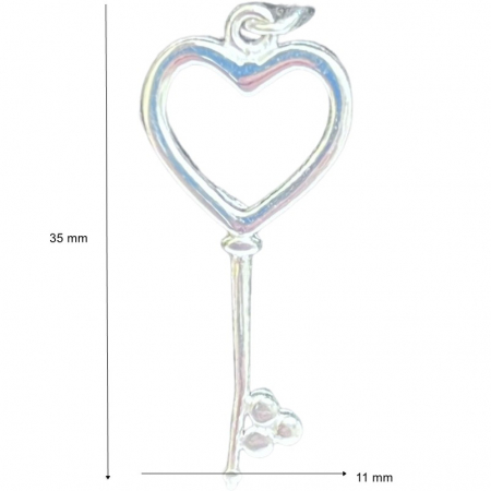 Pandantiv, Jolie Silver, Argint 925, Model Cheie, 35 x 11 mm, 0.9 g [3]