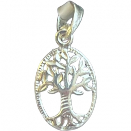 Bijuterii argint - Pandantiv, Jolie Silver, Argint 925, Model Copacul Vietii Rodiat, 22 x 11 mm, 0.9 g