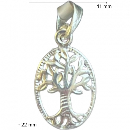 Pandantiv, Jolie Silver, Argint 925, Model Copacul Vietii Rodiat, 22 x 11 mm, 0.9 g [1]