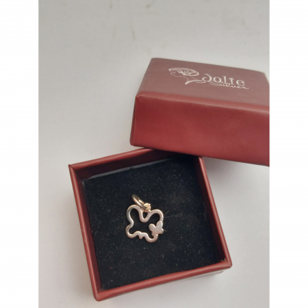 Pandantiv, Jolie Silver, Argint 925, Model Fluture Dublu, 0.9g, 1.2 cm x 1.2 cm [4]
