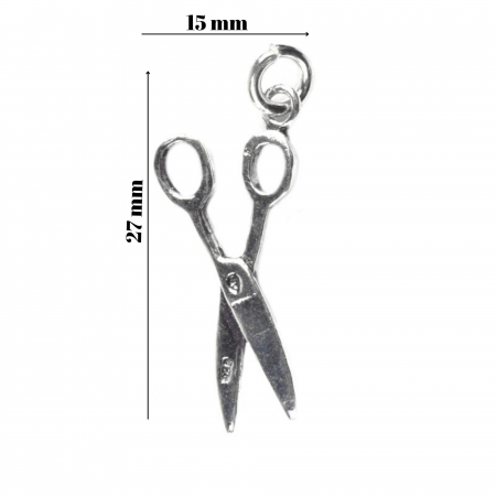 Pandantiv, Jolie Silver, Argint 925, Model Foarfeca, 2.2 g, 27x15 mm [3]