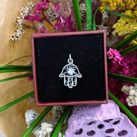 Pandantiv, Jolie Silver, Argint 925, Model Hamza Filigran, 0.9 g, 15x10 mm [2]