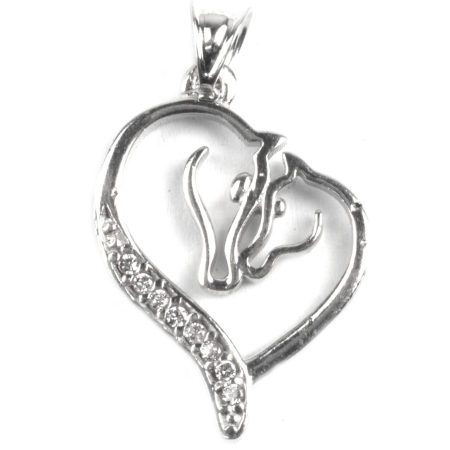 Pandantive Argint - Pandantiv, Jolie Silver, Argint 925, Model Horses in Love, 16 x 20 mm, 1.6 g