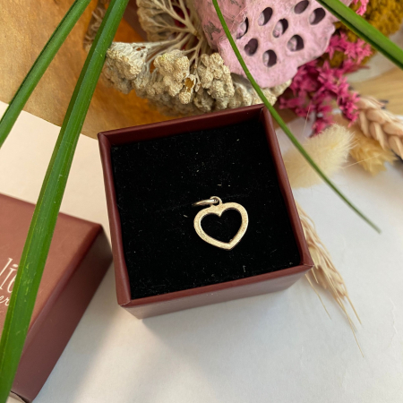 Pandantiv, Jolie Silver, Argint 925, Model Inima Contur, 0.6 g, 15x12 mm [4]