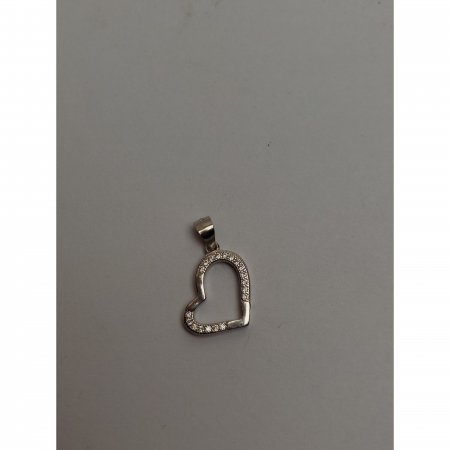 Pandantiv, Jolie Silver, Argint 925, Model Inima Contur Asimetrica, 1.4 G, 1.6 x 1.2 Cm [1]