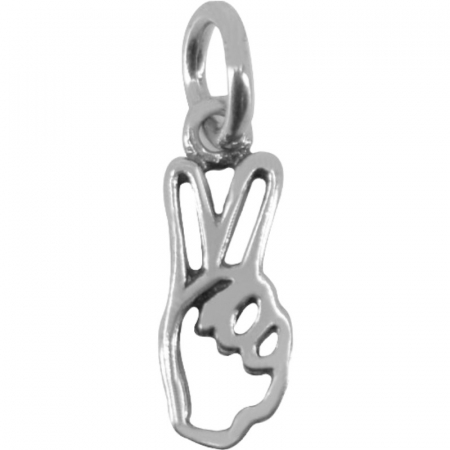 Bijuterii argint - Pandantiv, Jolie Silver, Argint 925, Model Semnul Pacii, 19 x 16 mm, 0.9 g