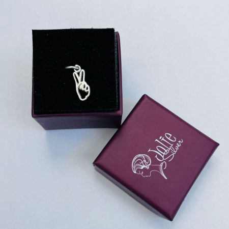 Pandantiv, Jolie Silver, Argint 925, Model Semnul Pacii, 19 x 16 mm, 0.9 g [5]