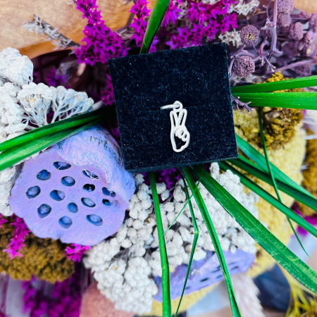 Pandantiv, Jolie Silver, Argint 925, Model Semnul Pacii, 19 x 16 mm, 0.9 g [4]