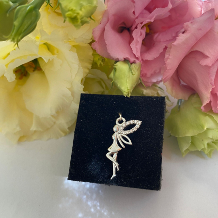 Pandantiv, Jolie Silver, Argint 925, Model Zana cu Pietre, 1.6 g, 25x10 mm [2]