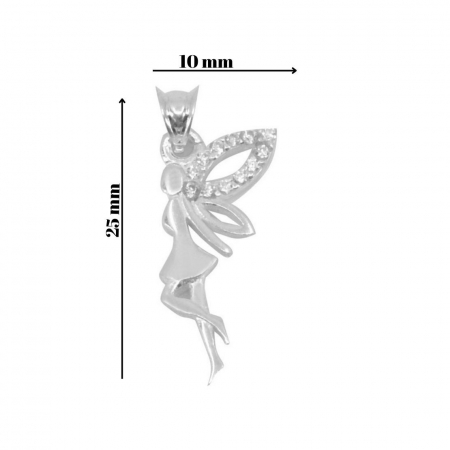 Pandantiv, Jolie Silver, Argint 925, Model Zana cu Pietre, 1.6 g, 25x10 mm [5]