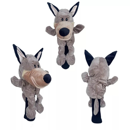 Papusa de Mana pentru Teatru de Papusi, Flippy, din Plus, 25 x 10 x 8 cm, Model Lup, Bej [6]