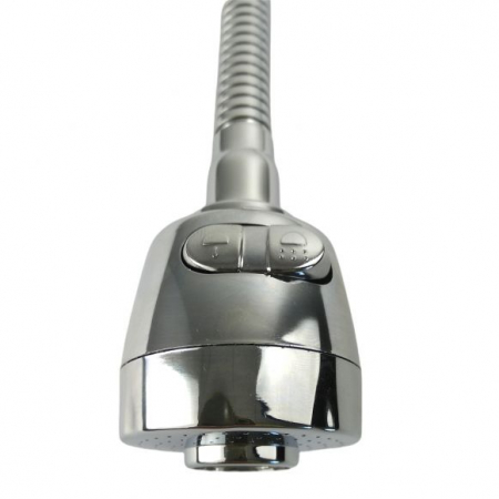 Para flexibila Zerix de baterie, cu comanda, cromata, 2 setari jet [2]