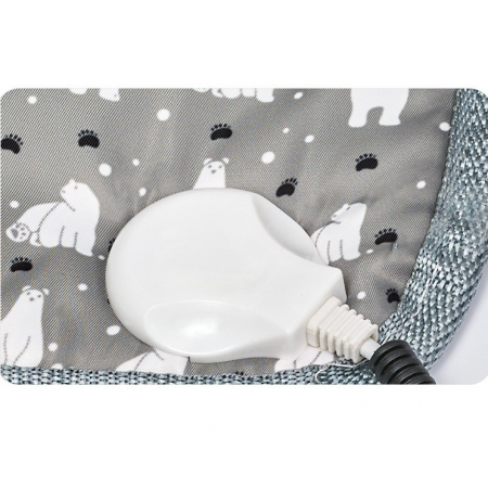 Patura electrica pentru animale de companie, perna pentru caini, 45 x 45 cm, 28 W, 2 trepte de reglaj perna pentru pisici, anti-alunecare, gri-European standard 230V high and low; Width: 45X45cm [1]